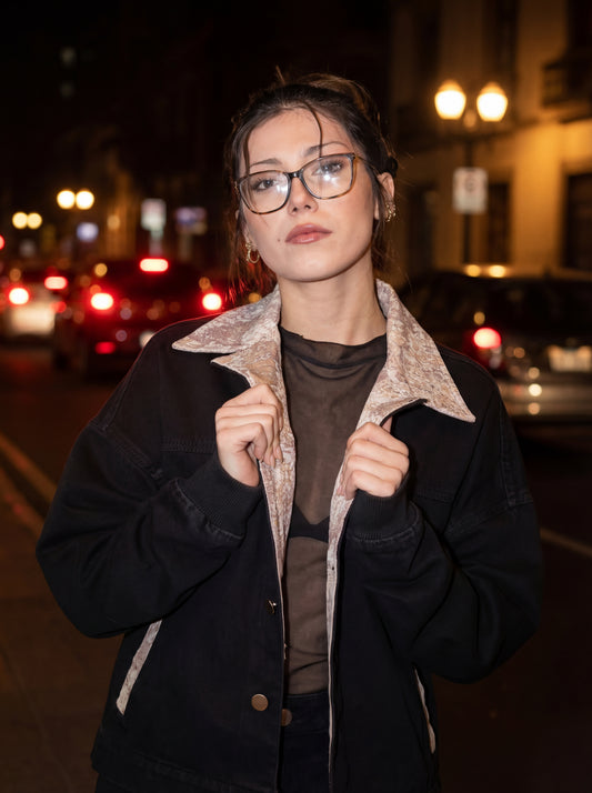 Black Echo Set - Marked Fold Jacket - KZN-005